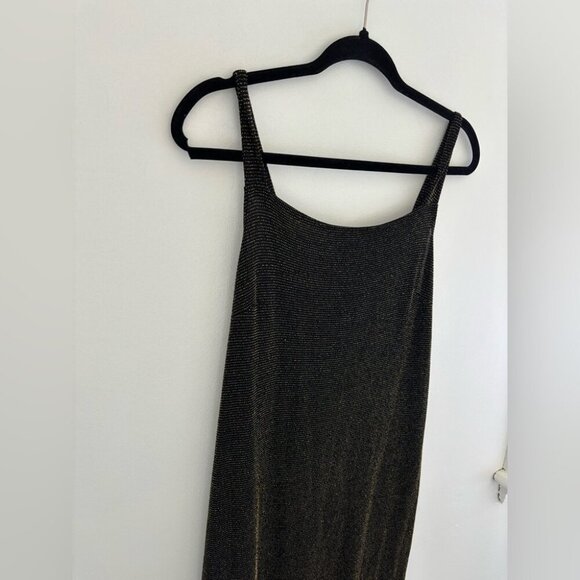 FMX&CO 90s Vintage Gold Glitter Mesh Dress - Picture 4 of 13